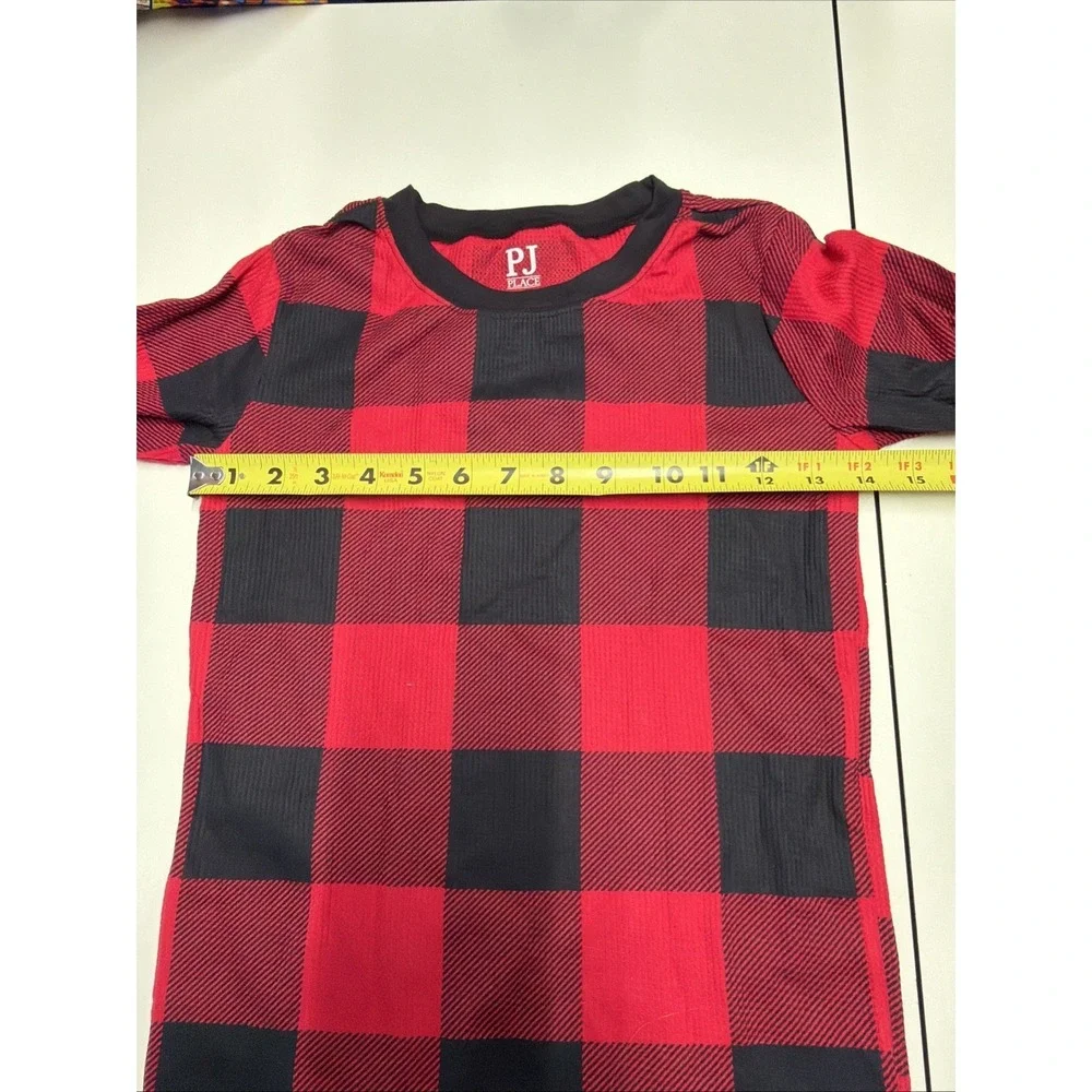 PJ Place Pajama Set 2pc Kids size 16 Red‎ Black Buffalo Check 100% Cotton
